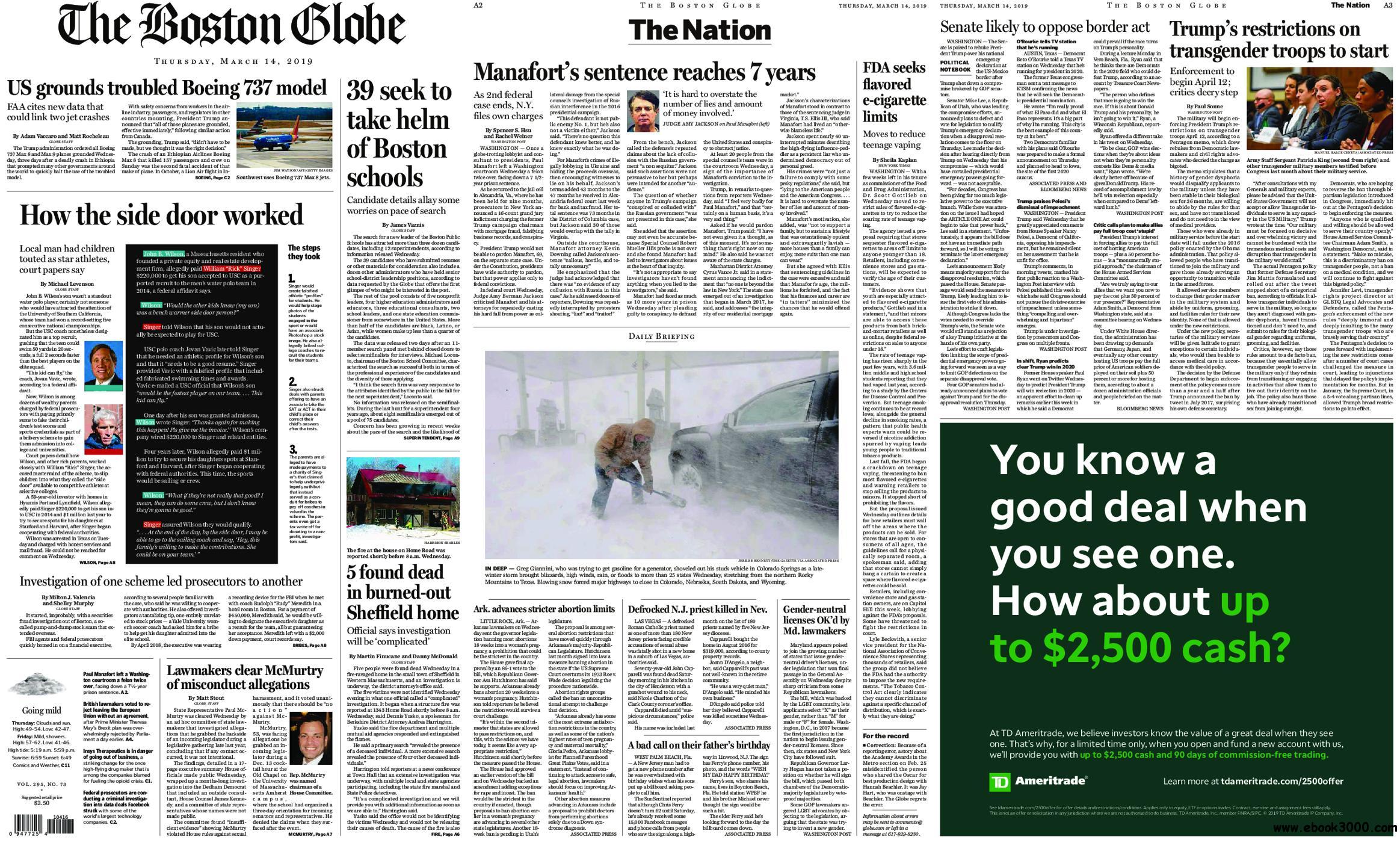 The Boston Globe - March 14, 2019
